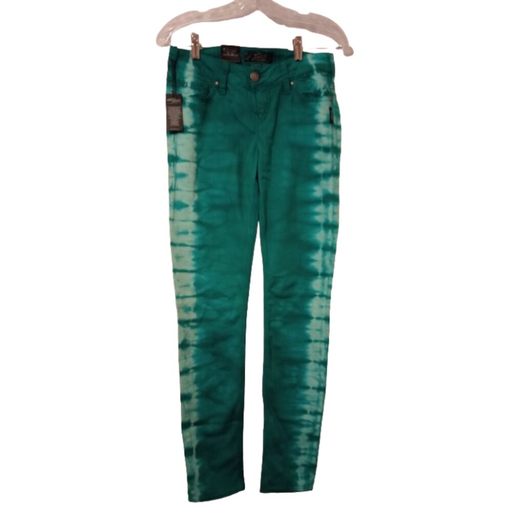 Silver Women's Size W26 / L31 Green Tie-Dye Skinny Camden Jeans -NWT - Picture 1 of 10